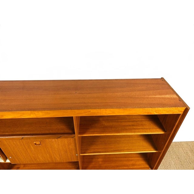 Mid-Century Modern Tall Scandinavian Teak Sideboard, 1960s For Sale - Image 3 of 17