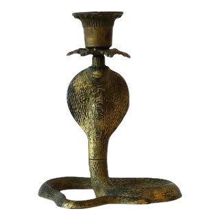 Cobra Snake Candlestick Holder, Circa Early 20th Century For Sale
