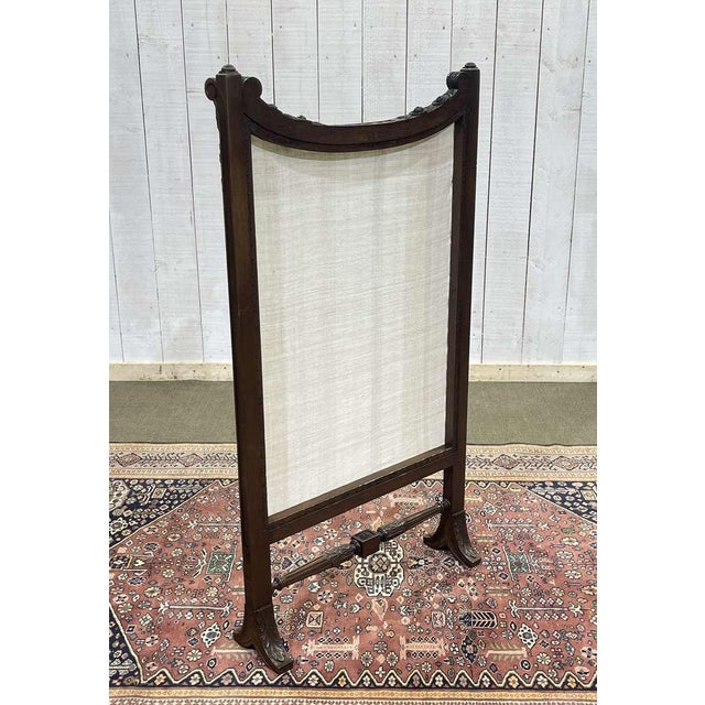 Brown Fireplace Screen in Walnut For Sale - Image 8 of 13