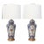 19th Century French Polychromed Faience Octagonal Urn Lamps - a Pair For Sale