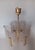 Scandinavian Glass and Gilt Metal Chandelier by Carl Fagerlund for Orrefors, Sweden, 1970s For Sale - Image 3 of 5