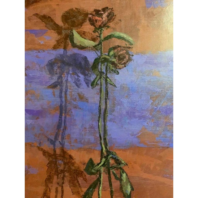 Contemporary Giampaolo Talani "The Fish, La Rosa" Oil on Board, Still Life With Fish and Rose, Tuscan Coastal Art, Contemporary Art by Italian Master, 1999 For Sale - Image 3 of 10