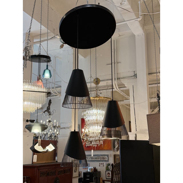 Castor Design Conic Section Three Ellipse Pendants For Sale - Image 4 of 12