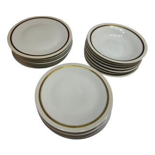 Service with Gold Greek Frieze by A. Vignaud for Limoges, Set of 18 For Sale