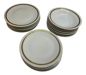 Service with Gold Greek Frieze by A. Vignaud for Limoges, Set of 18