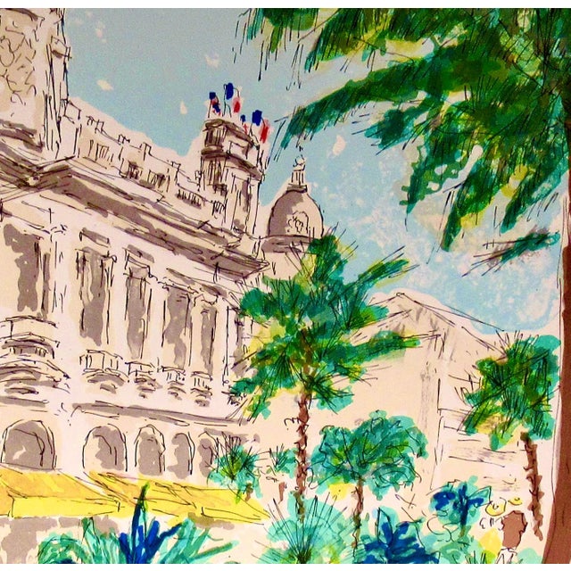 Late 20th Century Urbain Huchet Nice, Palais De La Méditerranée C. 1980 Reproduction Print For Sale - Image 5 of 7