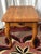 Vintage Colonial Revival Solid Oak End Table With Queen Anne Legs For Sale - Image 4 of 12