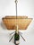 Rattan, Metal and Brass Magazine Rack, France, 1950s For Sale - Image 3 of 10