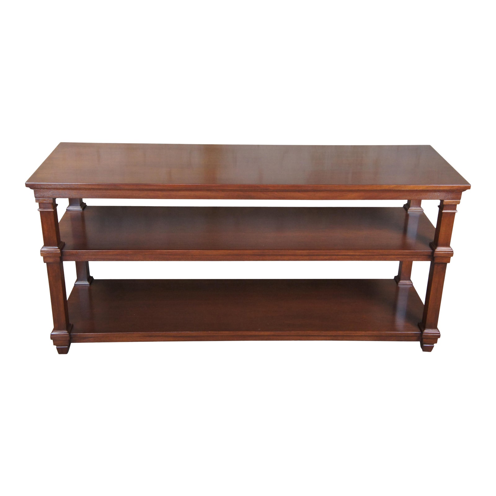 Traditional Solid Oak 3 Tier Console Table Chairish
