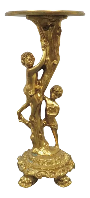 Hollywood Regency Gold Gilt Figural Pedestal