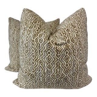 Thibaut "Anastasia" in Grain 22" Pillows-a Pair For Sale