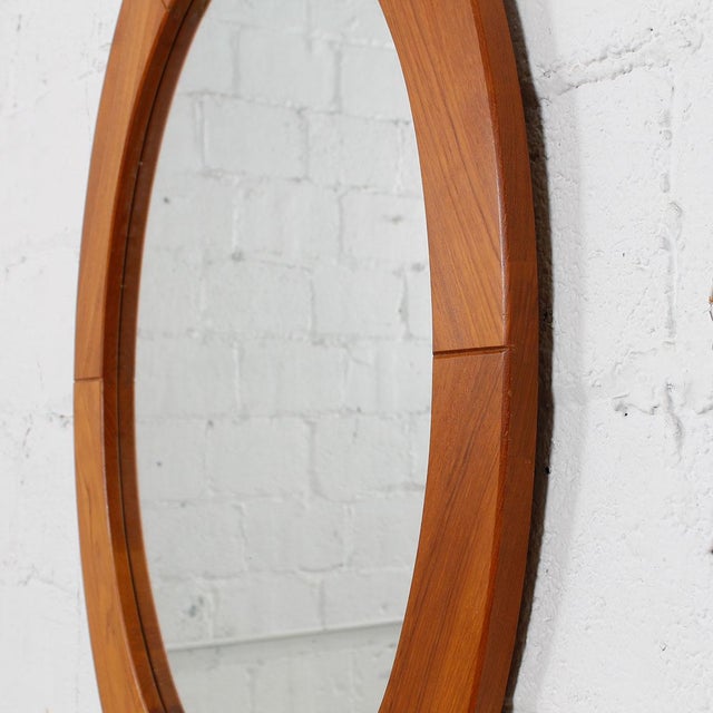 Pedersen & Hansen Large Oval Teak Mirror Chairish