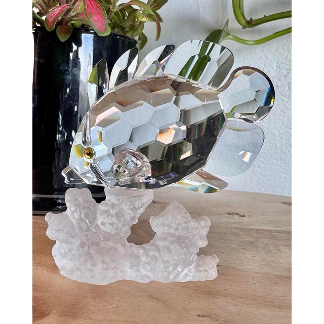 Late 20th Century Vintage Swarovski Crystal Butterfly Fish on Coral For Sale - Image 5 of 8