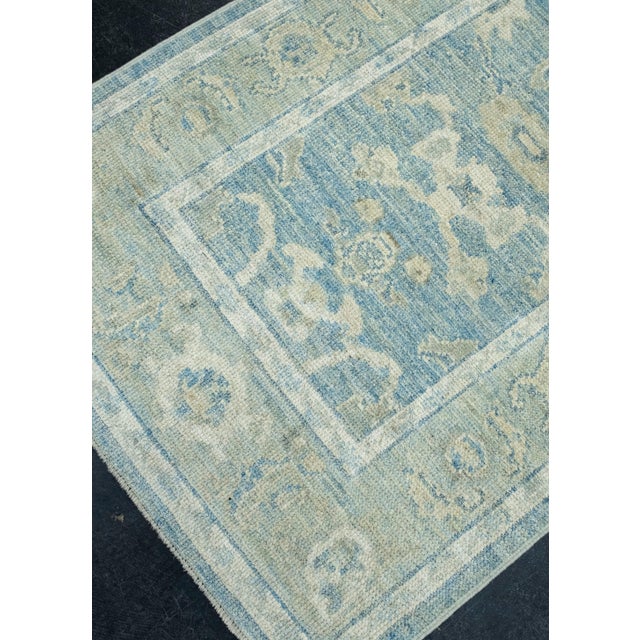 Turkish Turkish Oushak Runner Rug 3' x 11'10" #17814 For Sale - Image 3 of 8