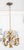 Mid 20th Century Italian Hollywood Regency Gilt Tole Lily Four-Light Chandelier, 1960s For Sale - Image 5 of 13