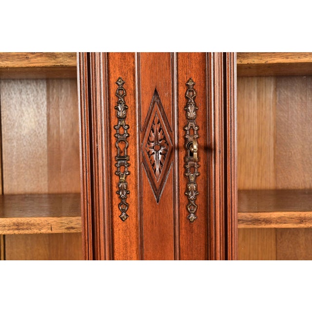 Antique French Renaissance Carved Walnut Sideboard or Bar Cabinet, Circa 1890s For Sale - Image 9 of 18