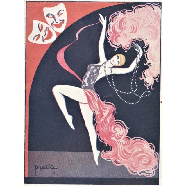 1928 Art Deco French Music Hall Program Print For Sale - Image 4 of 4