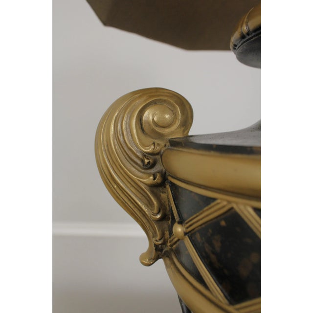 Age: Approx: 20 Years Old Details: Regency Style Crackle Painted Finish Quality Construction Large Impressive Lamp Pierced...