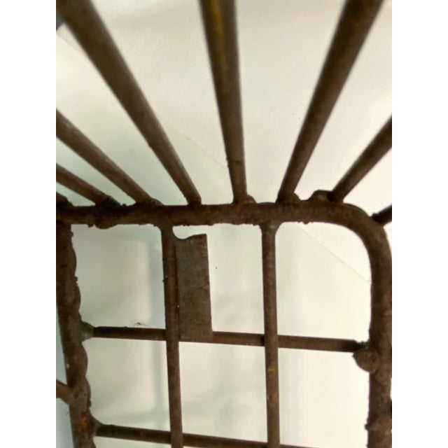 1950s Victorian Style Iron Wire Basket Planter – Decorative Wall Hanging Cachepot For Sale - Image 9 of 9