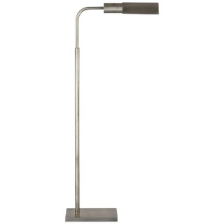 Visual Comfort Signature Studio Adjustable Cordless Pharmacy Floor Lamp in Antique Nickel For Sale