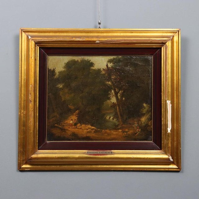 Landscape with Figures, Oil on Canvas, Framed For Sale - Image 11 of 11