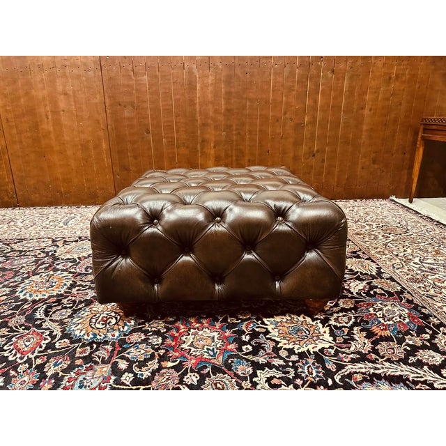 Large Red Chesterfield Hocker Ottoman, in Flawless conditions. Designed from 2000