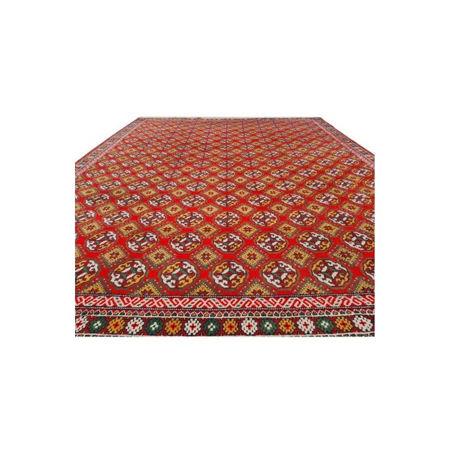 1970s Amazing Hand Knotted Vintage Morocco Wool Area Rug 11.8 X 9.7 Ft For Sale - Image 5 of 10