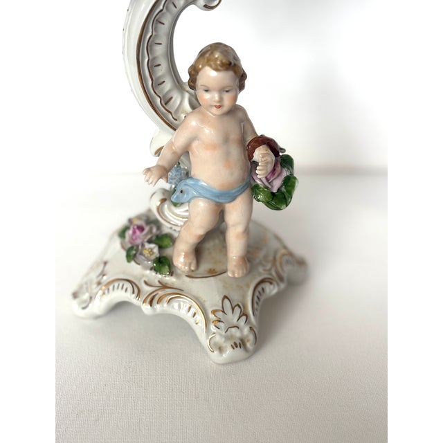 Ceramic Vintage Porcelain Five-Light Candlestick, 1920s For Sale - Image 7 of 12