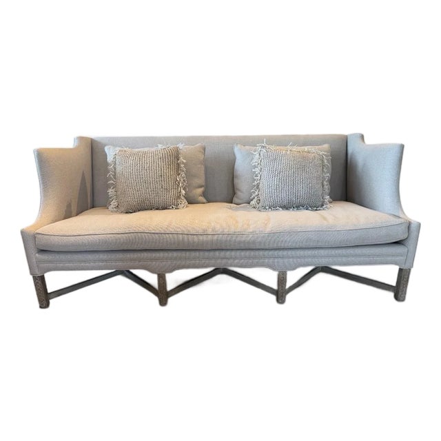 Dennis & Leen Gainsborough Sofa With Interlocking X-Stretcher Base For Sale