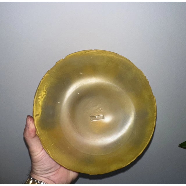 René Lalique Rare Antique René Lalique Amber Yellow "Courges" Glass Vase - Circa 1914 (Model 900) For Sale - Image 4 of 6