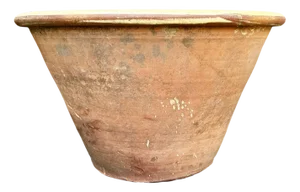Large Antique French Dairy Bowl, 1800s