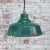 1950s Vintage British Industrial Green Enamel Pendant Lamps by Simplex UK For Sale - Image 5 of 6