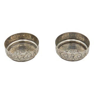 Silver Coasters, Set of 2 For Sale