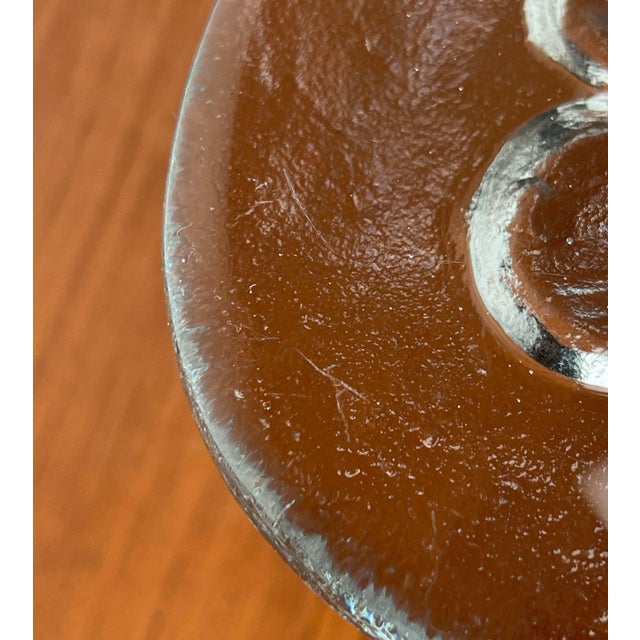 Vintage Swiss Art Glass Butter or Cheese Plate from Glasi Hergiswil, 1970s For Sale - Image 10 of 11