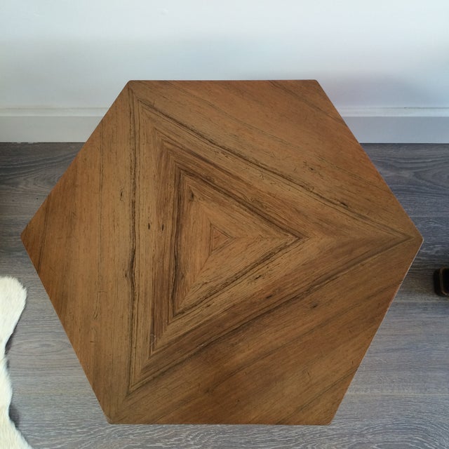 Henredon Hexagonal Walut Side Tables A Pair Chairish