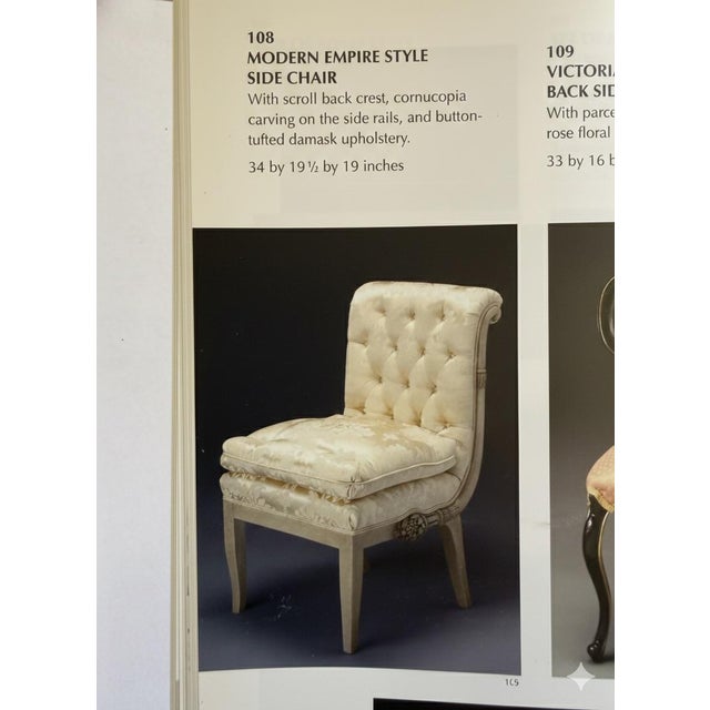 Textile Mid 20th Century Tufted Empire Slipper Accent Chair – Pickfair Estate of Mary Pickford – Mid-Century Old Hollywood For Sale - Image 7 of 8