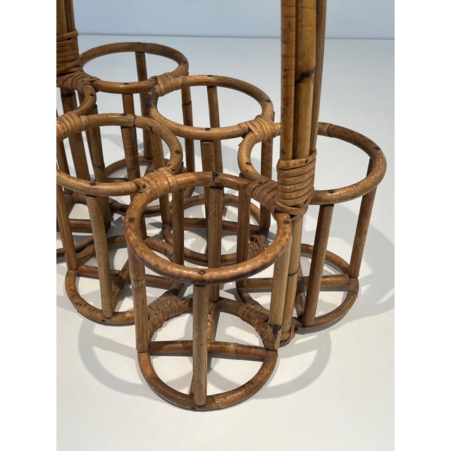 Rattan bottle holder. French work. Circa 1950 For Sale - Image 10 of 12