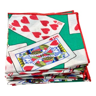 Vintage Heart Card Suite Cocktail Napkins-Set of 12 For Sale