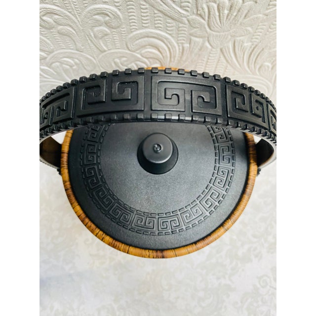 1960s Mid Century Modern Greek Key Ice Bucket For Sale - Image 5 of 8