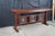 Late 20th Century Mission Arts & Crafts Leaded Stained Glass Cherry Console Hall Sofa Table 72" For Sale - Image 12 of 14