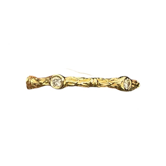 Nature-Inspired 18k Gold Diamond Ring Adorned With 1 Tcw Natural Diamonds Size 6 For Sale