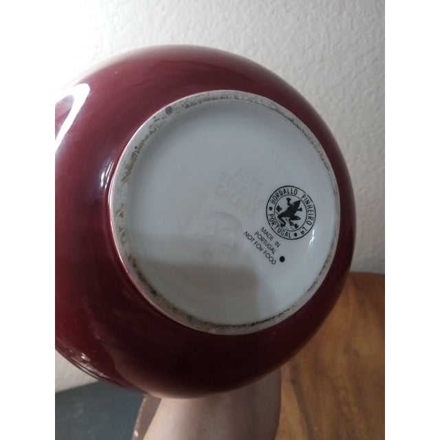 Mid-Century Modern 1960s Bordallo Pinheiro High Relief Fantasia Vase From Portugal For Sale - Image 3 of 7