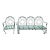Meadowcraft Style Vintage Outdoor Wrought Iron Sofa & Chair, 2 Pieces For Sale