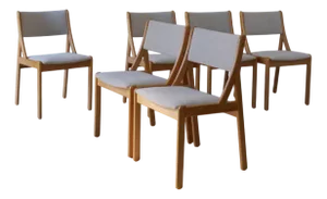 Beechwood Chairs from Thorsø Møbelfabrik, 1980s, Set of 6