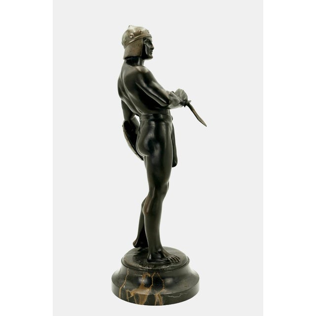 Metal Bruno Zach, Gladiator Ready for Battle, 1930, Bronze For Sale - Image 7 of 14