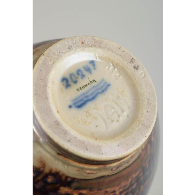Vase with Sung Glaze and Figurative Relief Scene by Jais Nielsen for Royal Copenhagen For Sale - Image 5 of 6
