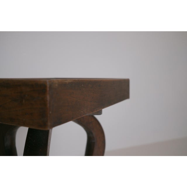 Wood Vintage Tripod Side Table in Wood, 1920 For Sale - Image 7 of 11