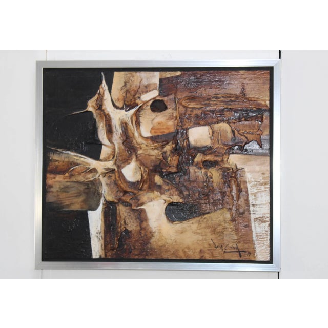 Mid-Century Modern 1970s Modern Abstract Artwork by Jonas Gerard For Sale - Image 3 of 7