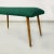 Northern European Mid-Century modern green fabric pouf or footrest and bench legs 1960s. Bench or footrest of northern...