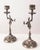 European Figurative Candlesticks in Silver-Plated Metal, Set of 2 For Sale - Image 3 of 9